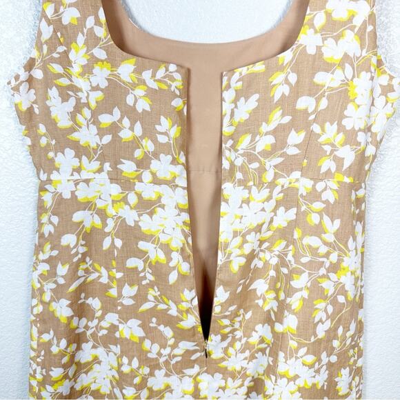 Draper James Womens Floral Linen Sleeveless Mini Dress Size 10 - Picture 8 of 11